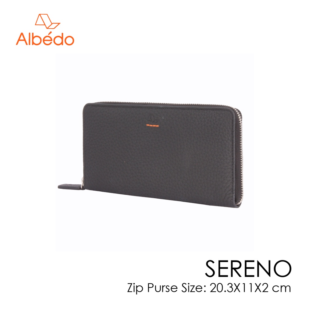 [Albedo] SERENO ZIP PURSE กระเป๋าสตางค์ใบยาว ซิปรอบ หนังแท้ รุ่น SERENO - SR02199