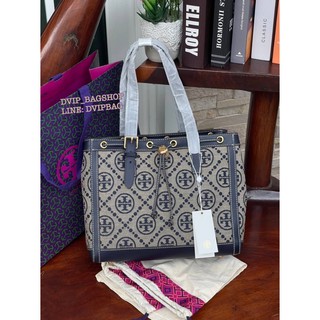 Tory burch t monogram jacquard small tote แท้💯%