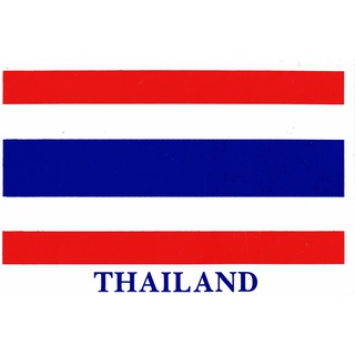 สติกเกอร์ธงชาติไทย Thailand Flag สติกเกอร์แต่งรถสำหรับติดรถมอเตอร์ไซด์ รถยนต์ ขนาด27 X 18 cm จำนวน 1แผ่น ST184