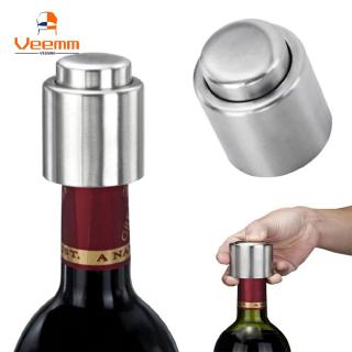 【Fast Delivery】 1pcs Elegant Silver Stainless Steel Wine Stopper Vacuum Protector Seal Sealant Pump 【Veemm】