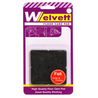 แผ่นรองและกันกระแทก สักหลาด WELVETT เหลี่ยม 35X3 MM BK 12ชิ้น อุปกรณ์เฟอร์นิเจอร์ เฟอร์นิเจอร์และของแต่งบ้าน WELVETT 35X