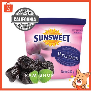 Sunsweet ซันสวีท พรุน  ไร้เม็ด แบบกระปุก  340 กรัม ไม่เติมน้ำตาล (ฉลากไทย)