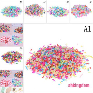 [SHKIb] 10g/pack Polymer clay fake candy sweets sprinkles diy slime phone supplies DOM