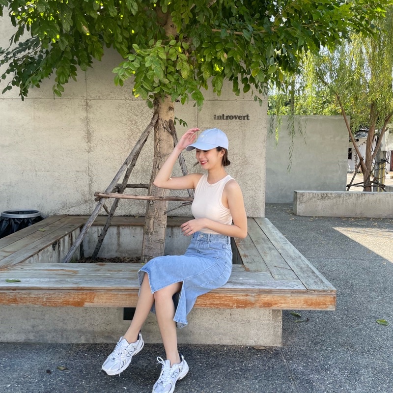 SISSOEUR : Long denim skirt (PS1023)🥕