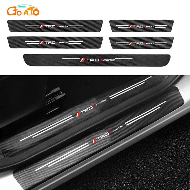 ตกแต่งบ้าน Gtioato สําหรับ TRD Sport คาร์บอนไฟเบอร์ ประตูรถกันรอยประตูรถ สติ๊กเกอร์ท้ายรถ กันรอยท้ายรถ สติ๊กเกอร์ติดรถ สําหรับ Toyota Vios Avanza Yaris Fortuner Corolla Cross ส่งด่วน สั่งเลย