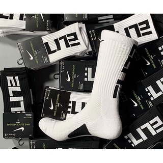 NIKE ELITE ถุงเท้าบาสเก็ตบอล ครึ่งแข้ง ถุงเท้าปักลายELITE  ความยาวครึ่งแข้ง สินค้าพร้อมส่งจากไทย มือ1คุณภาพทนทานพร้อมส่ง