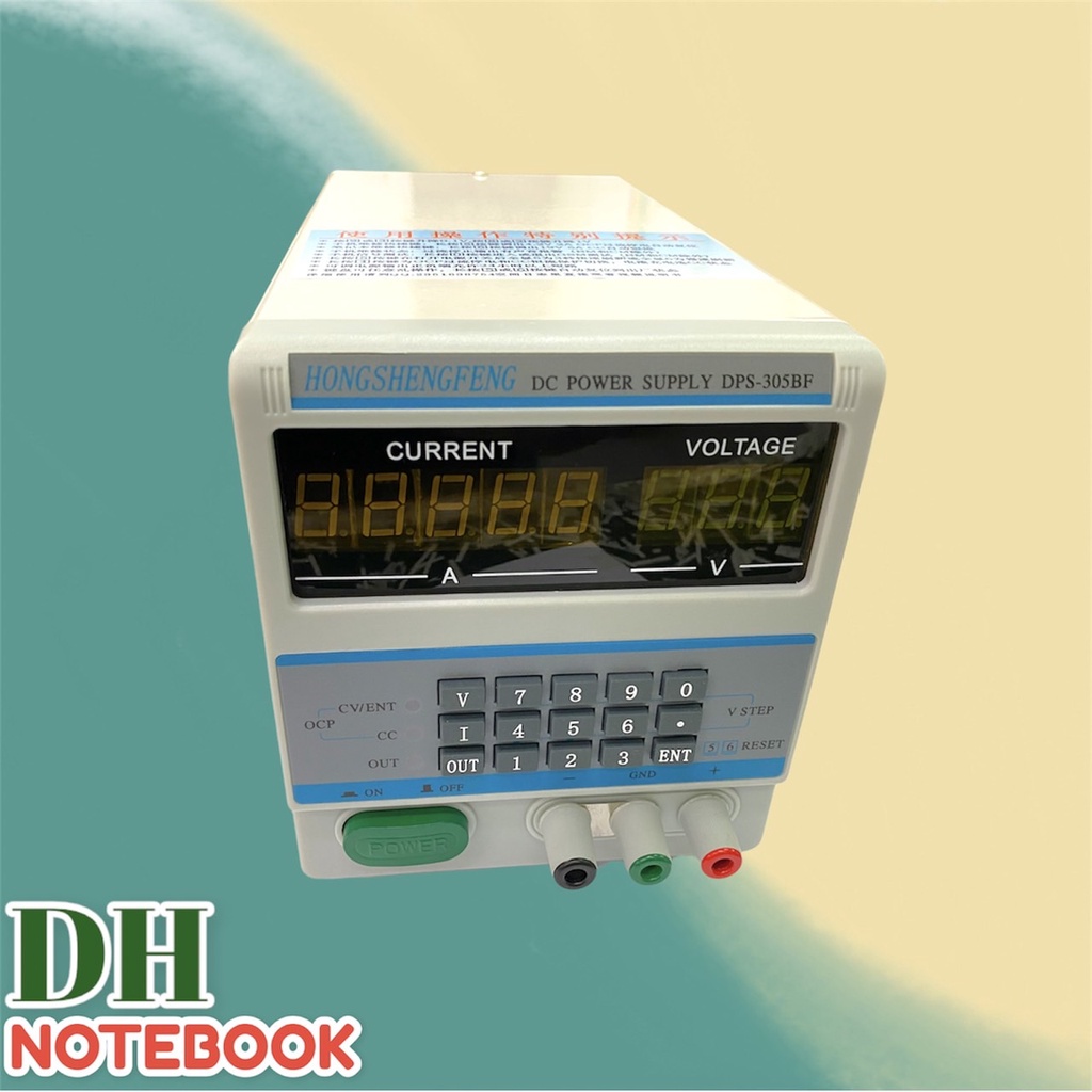 DC POWER SUPPLY  305BF 30V 5A ดิจิตอล 5หลัก ปุ่มกดแบบดิจิตอลช็อตแล้วไม่ดับ ตัวแปลแหล่งจ่ายไฟ DC แถมฟรีชุดหัวต่อ 36 หัว