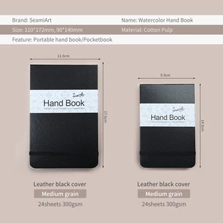 SeamiArt 2 Sizes Drawing Notebook For Watercolor 300GSM Paper/24 Sheets