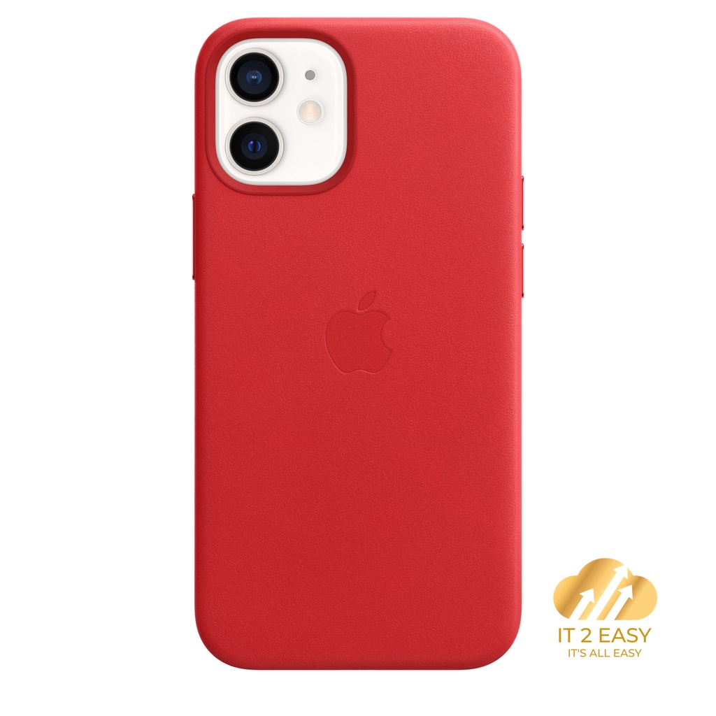 (ส่งฟรี) Apple iPhone 12 mini Leather Case with MagSafe - (PRODUCT)RED/Deep Violet/Clear Case