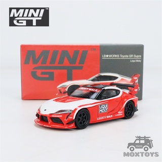 โมเดลรถยนต์ Mini Gt 1:64 Lbworks Toyota Gr Supra Liqui Moly Red Rhd Diecast ของเล่นสําหรับเด็ก