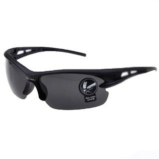 Sunglasses Oulaiou แว่นกันแดด กรอบพลาสติก Plastic สีดำ ทรง Cycling Sunglasses รุ่น Oulaiou3105-Black