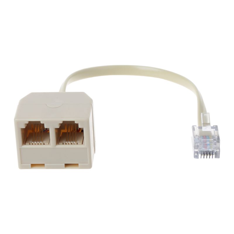 Seas RJ11 ถึงคู่ RJ11 ซ็อกเก็ตพอร์ตหญิง Splitter RJ11 ปลั๊ก 2 แจ็คอะแดปเตอร์สายโทรศัพท์ Cat3 6P4C Connector 1 ถึง