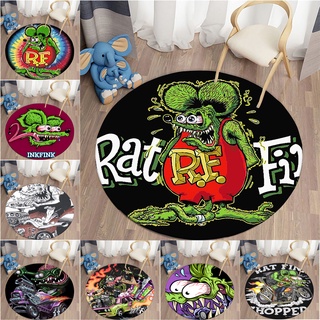 พรมปูพื้น กันลื่น ลาย Tales of the Rat Fink สําหรับตกแต่งบ้าน ห้องครัว ห้องนั่งเล่น