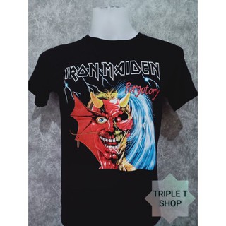 ผ้าฝ้าย 100%เสื้อยืดคอกลม สกรีนลาย IRON MAIDEN (รหัส 53)S-3XL