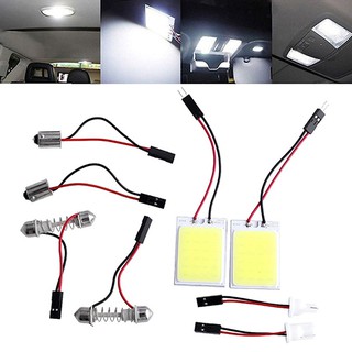 HID สีขาว 24COB แผงไฟ LED หลอดไฟภายในรถภายในรถภายในที่สว่างภายในโดม