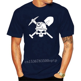 ขายดี!ขายดี เสื้อยืดลําลอง แขนสั้น พิมพ์ลายหัวกะโหลก miner - miner skull crossbones - miner hard hat light Tee Summer St