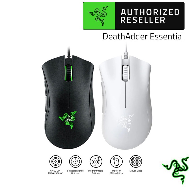 พร้อมส่ง ของแท้ Razer Deathadder Essential เมาส์ มาโคร จัดส่งฟรี Gaming Mouse เม้าส์ เกมส์มิ่ง