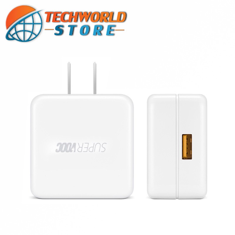 หัวชาร์จด่วนพิเศษสำหรับ OPPO รองรับการชาร์จแบบพิเศษ SUPERVOOC  รับประกัน 1 ปี By TECHWORLD STORE