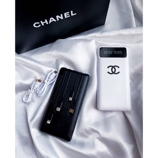 พาวเวอร์แบง CHANEL !!! พาวเวอร์แบงค์รุ่นฮิต มาพร้อมสาย 3 หัว ครบชุด Type C , iphone