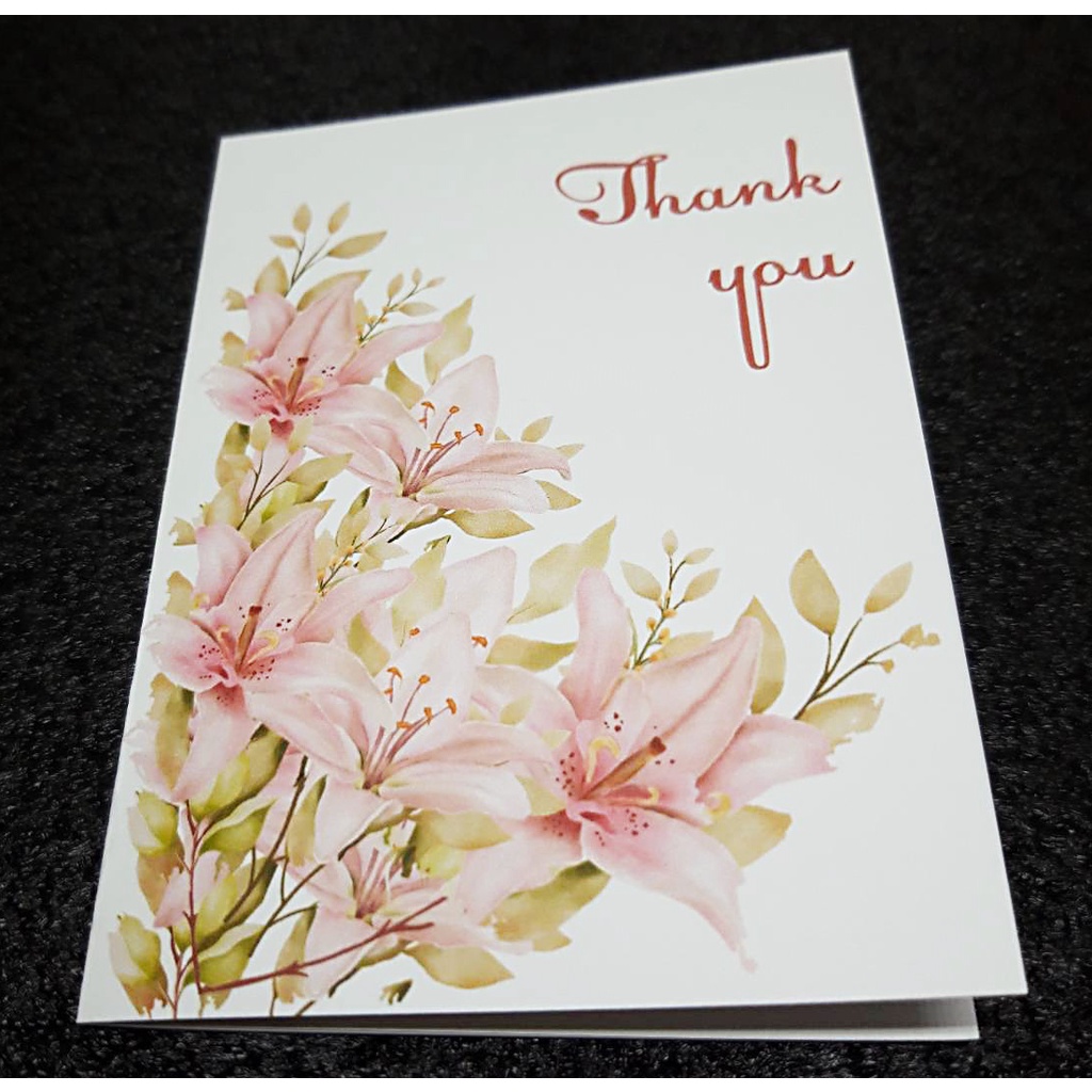 การ์ดอวยพรThank you ขนาด 4*6 นิ้ว พร้อมซอง พร้อมจัดส่ง