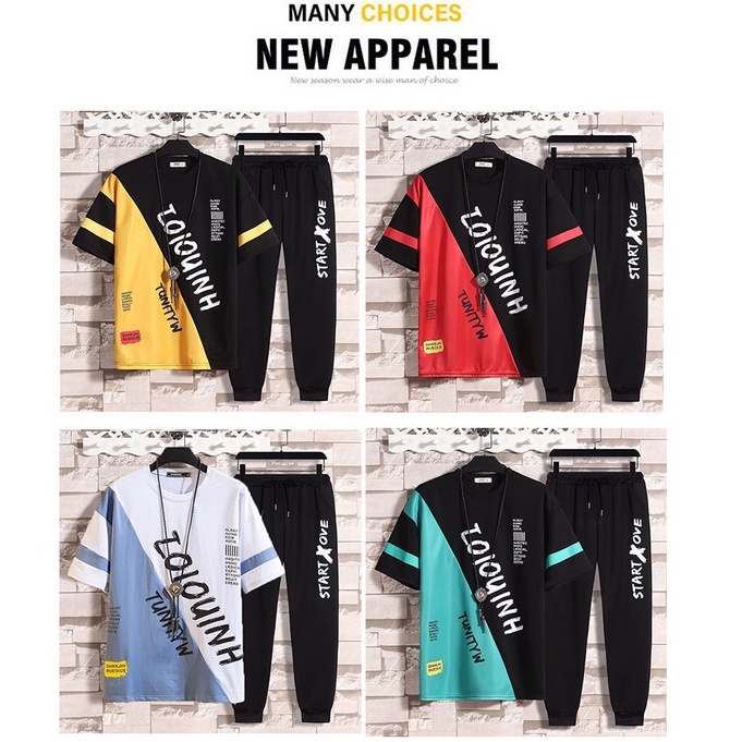 อินเทรนดการต่อกันเสื้อยืด，ของใหม่ฤดูร้อนผู้ชายคอกลมเสื้อยืด ได้ 4สี