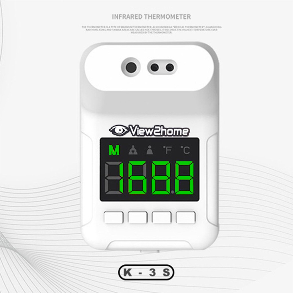 K-3S Infrared Thermometer เครื่องวัดไข้ เทอร์โมมิเตอร์ วัดไข้ เครื่องวัดอุณหภูมิแบบติดผนัง (ประกันศูนย์ไทย)