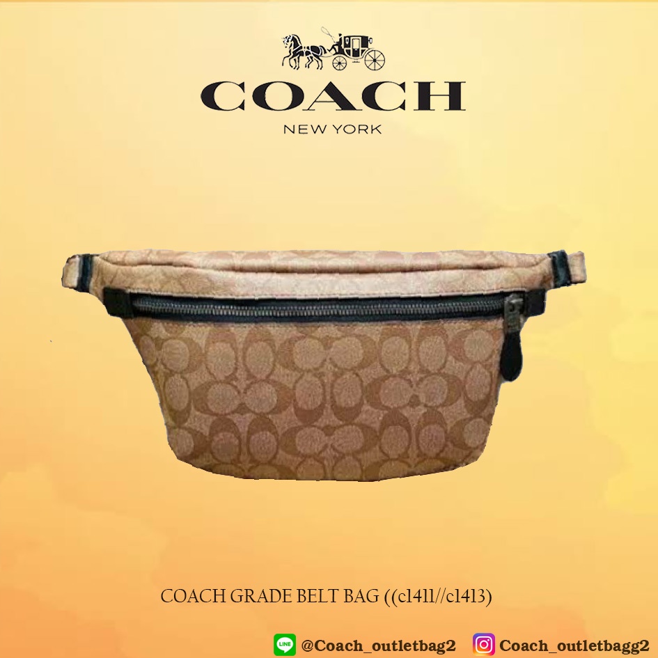 🇺🇸 Coach  GRADE BELT BAG IN SIGNATURE CANVAS (COACH C1411)