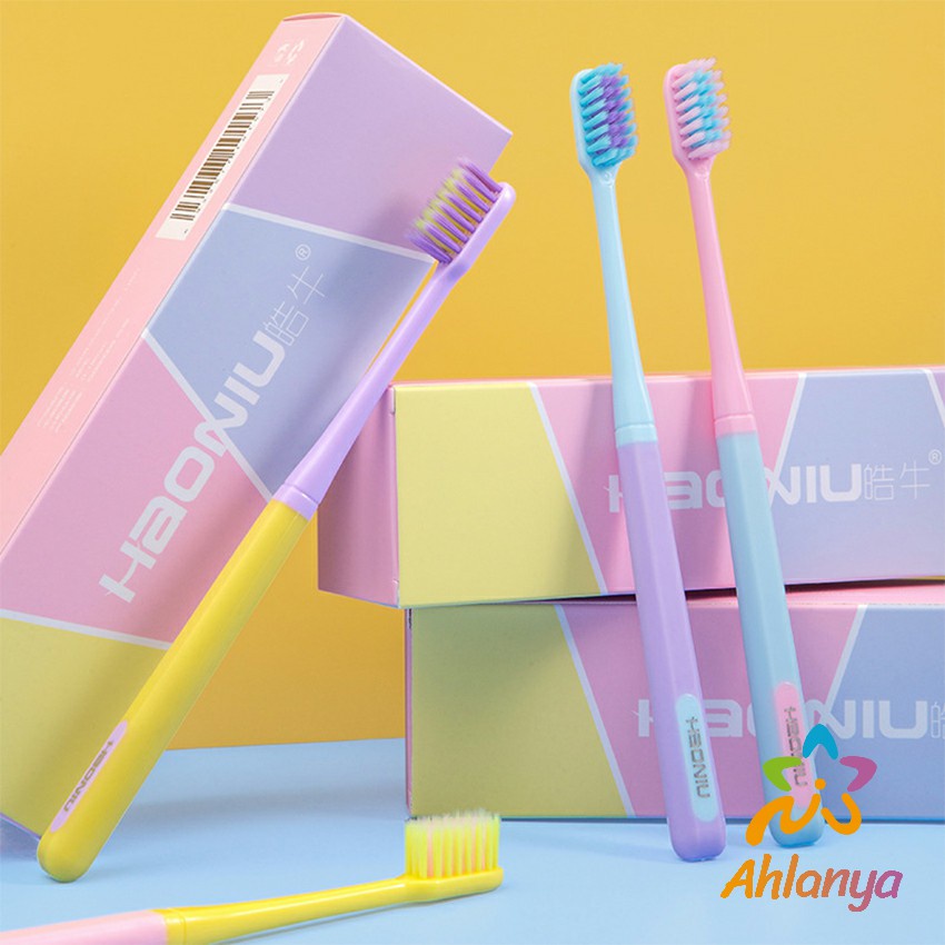 Ahlanya แปรงสีฟัน สีพาสเทล สไตล์ญี่ปุ่น สวย น่ารัก น่าใช้  พร้อมส่ง ราคาต่อ ชิ้น  Ice cream toothbrush