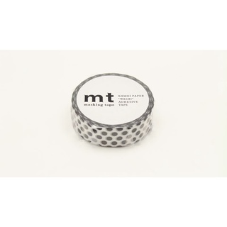 mt masking tape dot black 2 (MT01D368) / เทปตกแต่งวาชิ ลาย dot black 2 แบรนด์ mt masking tape ประเทศญี่ปุ่น