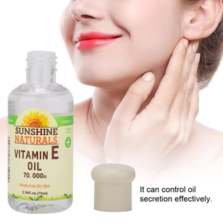 Meyishop [คลังสินค้าพร้อม] Meyishop SuperSale Vitamin E Essence Oil Moisturizing Face Nourishing 75ml (ขวดสีเขียวสำหรับตอนเช้า)