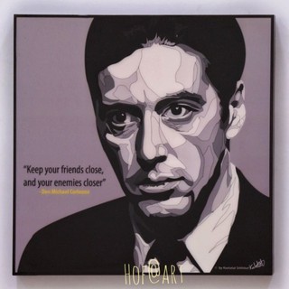 Godfather ก็อดฟาเธอร์ Don Michael Corleone เจ้าพ่อ รูปภาพ​ติด​ผนัง ​pop​ art กรอบรูป แต่งบ้าน ของขวัญ รูปภาพ โปสเตอร์