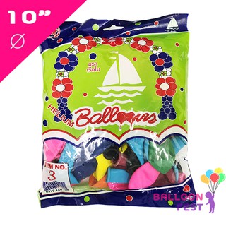 Balloon Fest ลูกโป่งกลม BK ขนาด 10 นิ้ว ( แพ็ค 140 กรัม จำนวน 36 - 40 ใบ )