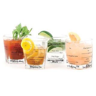 kikkerland Bartending Glasses S / 4 - ชุดแก้วสำหรับเครื่องดื่ม