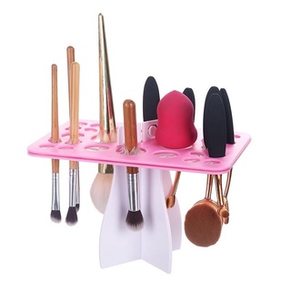 แผ่นจัดระเบียบเก็บแปรงแต่งหน้า Makeup brush drying storage rack