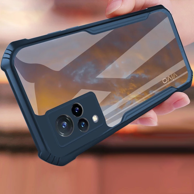 เคสโทรศัพท์อะคริลิคใสกันกระแทกสําหรับ VIVO V60 5G V50 V40 Pro V30 V29 V29e V27 V25 V23 V23e V21 V20 SE V19 Neo