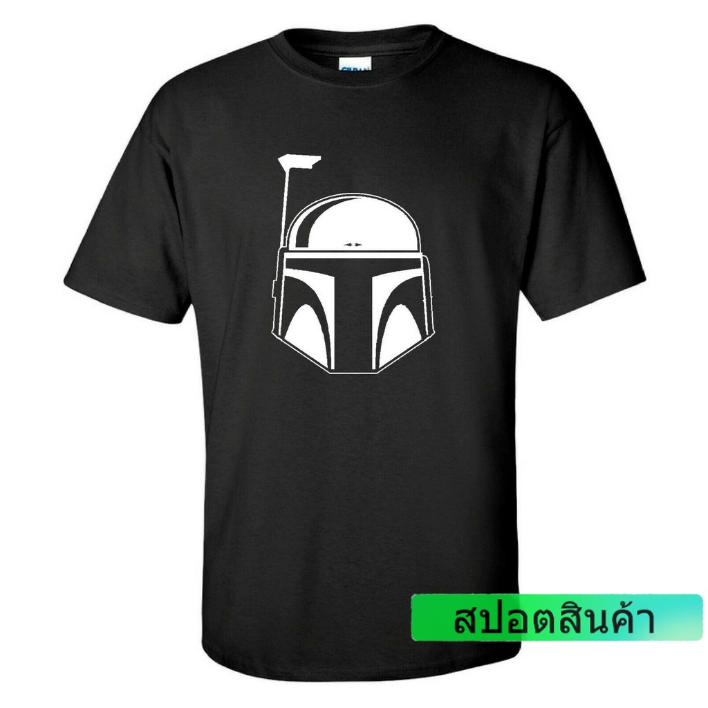 เสื้อยืด พิมพ์ลายภาพยนตร์ Boba Fett Star Wars Sci-Fi ทรงสลิมฟิต สําหรับผู้ชาย