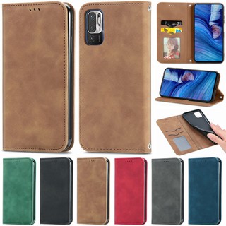 เคสโทรศัพท์มือถือหนัง PU นิ่ม ฝาพับแม่เหล็ก พร้อมช่องใส่บัตร หรูหรา สําหรับ Xiaomi Poco F3 Redmi Poco M3 Note 9 Pro Max Note 10 4G