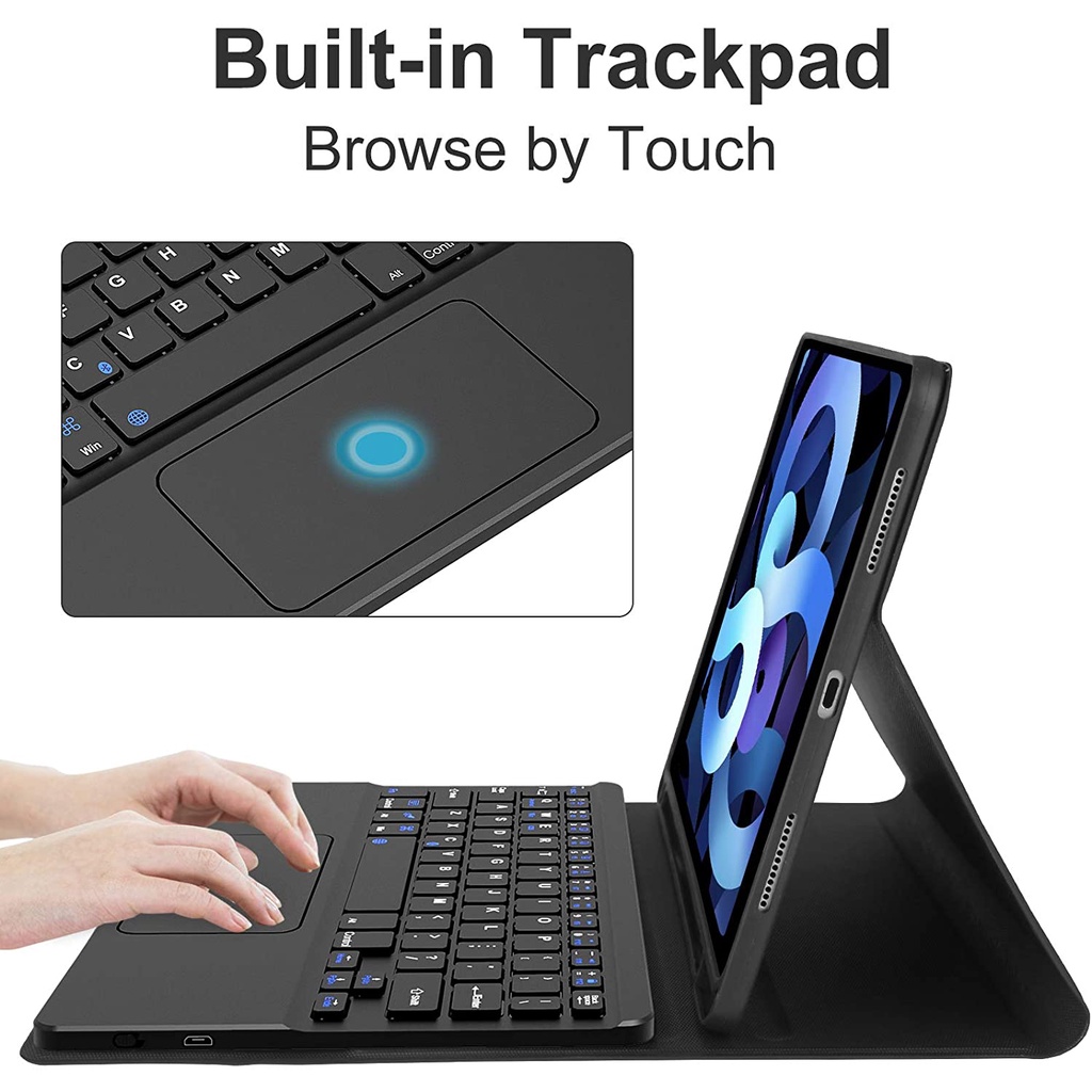 แป้นพิมพ์ ไทย/อังกฤษ iPad Air 4 10.9 Keyboard Case Touchpad RGB 7 Color - เคสคีย์บอร์ด iPad  Pro 11 inch 2021/2020