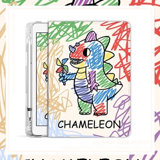 Doodle little dinosaur เคสไอแพด gen 9 case pen slot pro 10.2 11 2021 เคส mini 1/2/3/4/5/6 air 1 2 3 4 5 เคสไอแพด gen 7 8