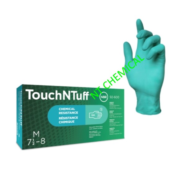 ถุงมือยางไนไตร สีเขียว Ansell แบบไม่มีแป้ง เหนียวพิเศษ ไม่มีแป้ง