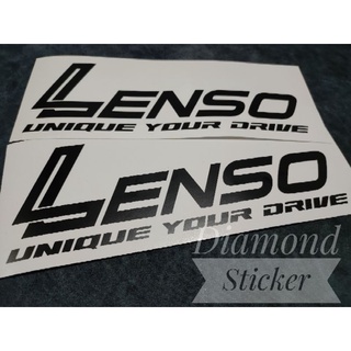 Lenso sticker สติ๊กเกอร์เลนโซ่ Lensoสีดำ