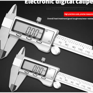 คาลิปเปอร์ดิจิตอล เวอร์เนียร์ ดิจิตอล 6 นิ้ว Digital Vernier caliper(0-150mm) เวอร์เนียร์ ดิจิตอล ตัวเครื่องสแตนเ