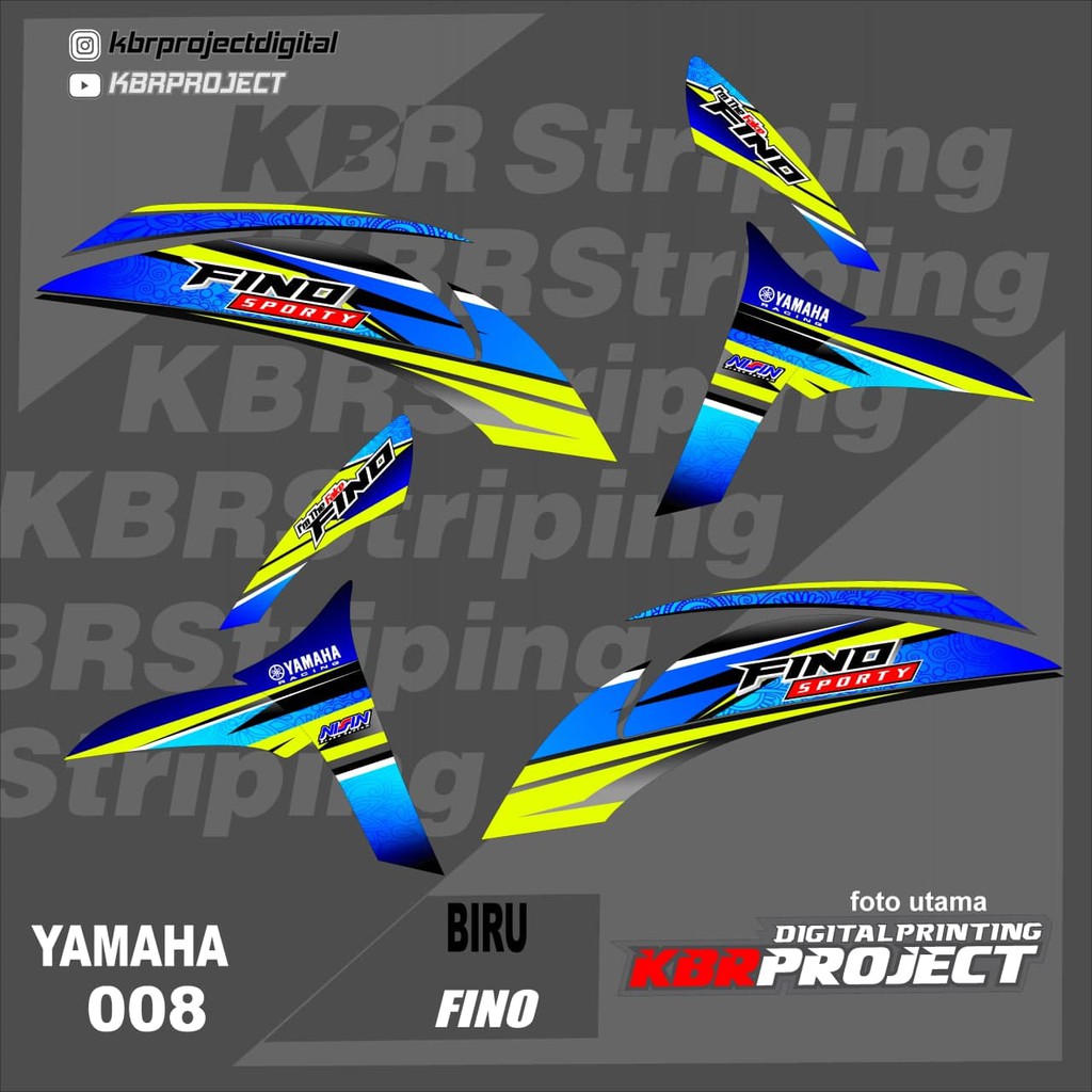 สติ๊กเกอร์ติดมอเตอร์ไซค์ - Fino striping - มอเตอร์ไซค์yamaha - มอเตอร์ไซค์ - Fino - สติ๊กเกอร์วาริat