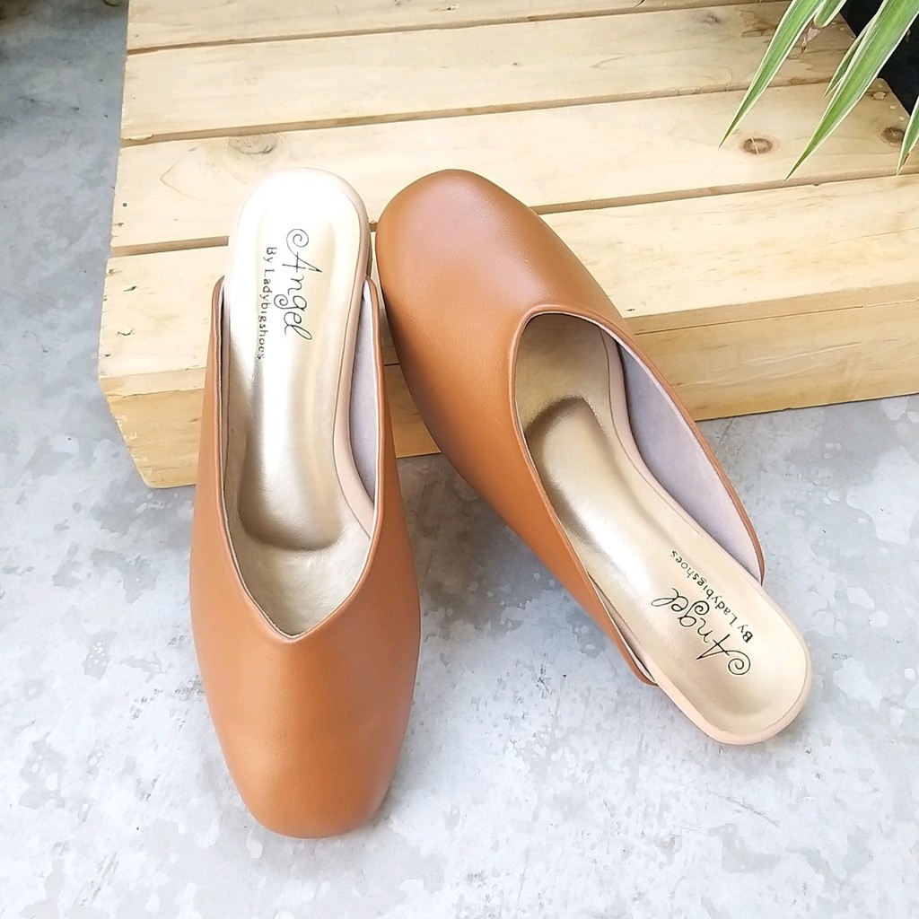 รองเท้าเปิดหลัง คนเท้าใหญ่ รองเท้าบิ๊กไซส์  Bigsize 37 - 48 Ladybigshoes B02 คนเท้าใหญ่อวบ ใส่สบาย