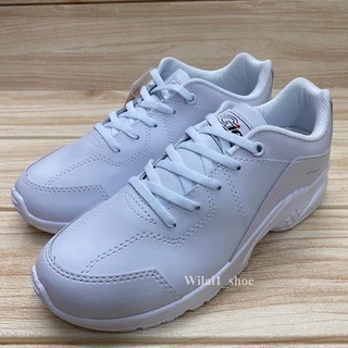 GiGa LA130 รองเท้าผ้าใบแบบหนัง ผูกเชือก (36-41) สีขาว hi hi