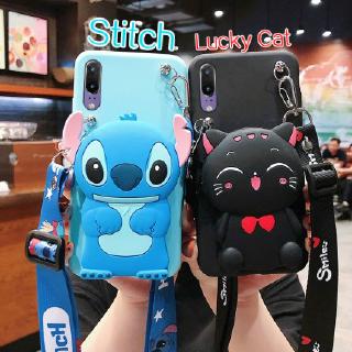 xiaomi poco M3 Mi 11 lite Max3 Max2 pocophone F1 เคสโทรศัพท์ Redmi 9T 9 9A 9C Note9s Note8 Note9 Pro MAX Note7 Note8 Note5 5 5plus Cute Cartoon Stitch Lucky Cat TPU Soft Case กรณีป้องกัน