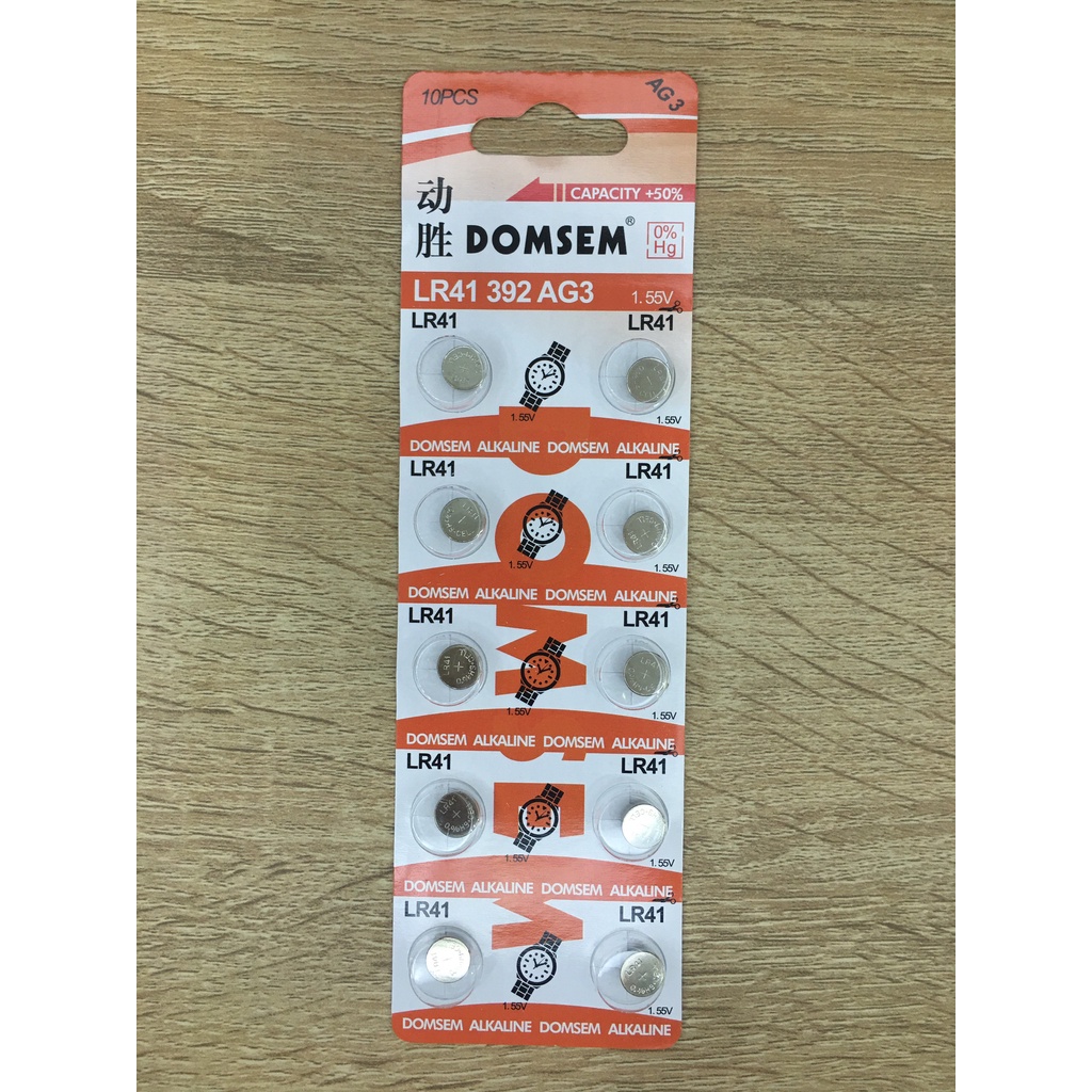 ถ่านกระดุม 1.5v แท้ LR41 192 TIANQIU AG3 - LR41 - 392A ตุ่ม 10 เม็ด - สินค้า