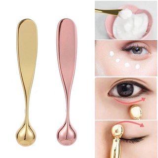 [แนะนำ] Anti Wrinkle Eye Cream Applicator ผสม Spatulas/Wrinkle Remove Eye Massage Tool/ โลหะผสมโลหะ Spatulas เครื่องสำอาง/ตาลูกกลิ้งแท่งนวด/พอกหน้าผสมไม้พายช้อน/ต่อต้านริ้วรอยไม้นวด/ต่อต้านริ้วรอยเครื่องมือดูแลตา