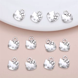 50 ชิ้น/เซ็ตที่ละเอียดอ่อน Lovly Hello Kitty อุปกรณ์เสริม Charm สําหรับผู้หญิงส่วนบุคคล DIY เครื่องประดับทําสร้อยคอจี้