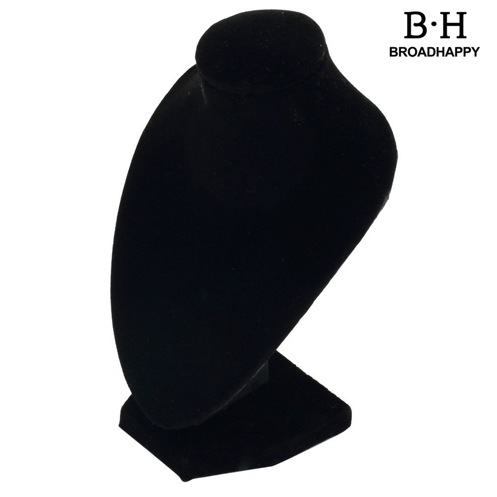 Byp หุ่นกํามะหยี่ สีดํา สร้อยคอ จี้ เครื่องประดับ ขาตั้งโชว์ ชั้นวางของ